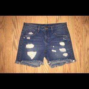 High rise mid length Jean shorts size 6